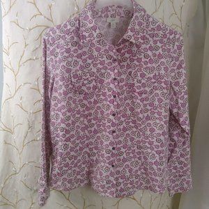 J. Jill Shirt with flowers Size Petite Medium